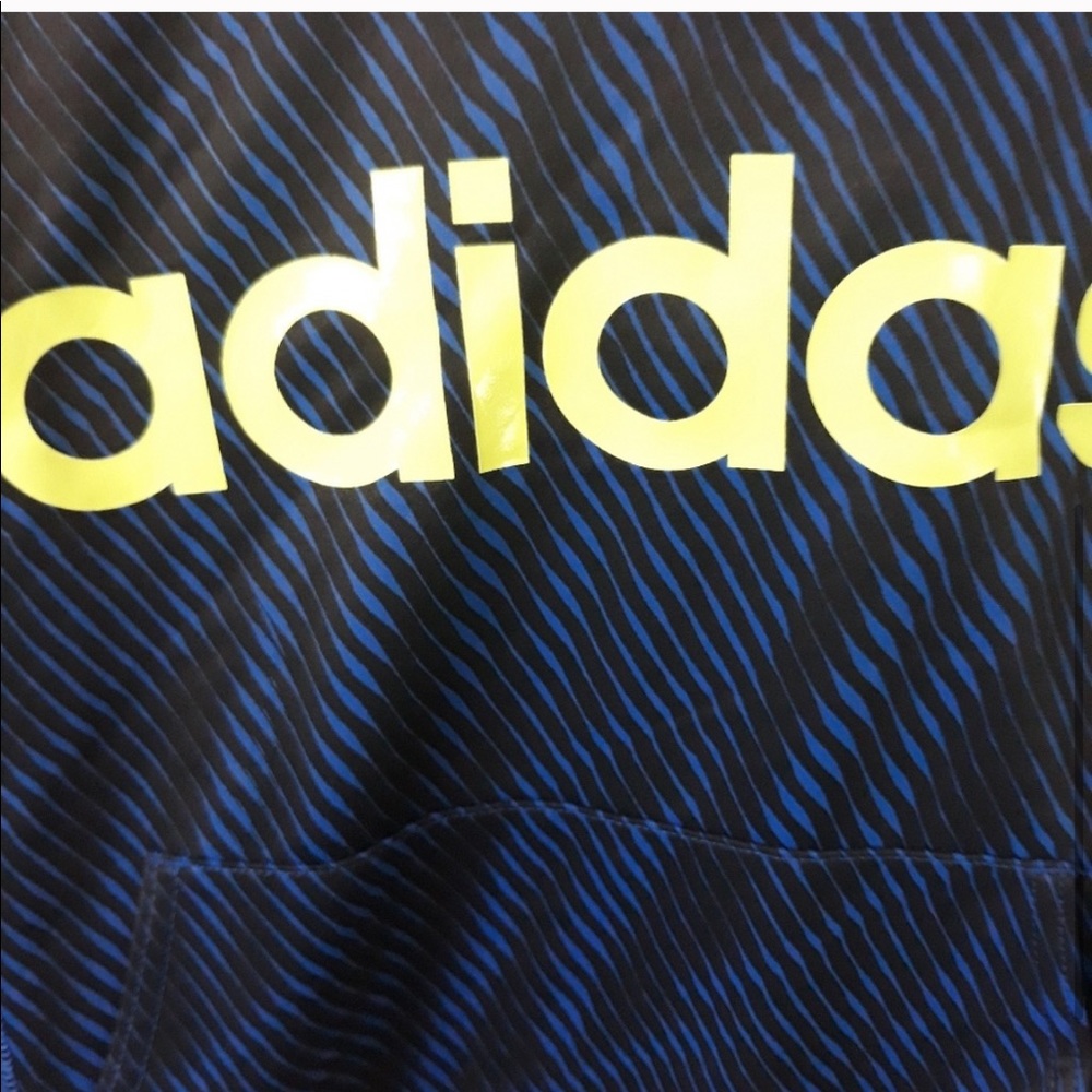 •UNIQUE BLUE ADIDAS DRI-FIT HOODIE S 8• LIKE NEW• - Picture 3 of 5